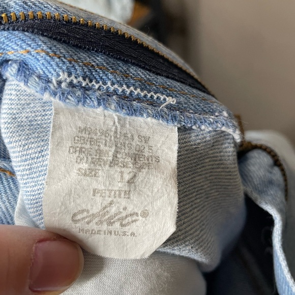 Chic Vintage High Rise Jeans Light Blue Women's Size 12 petite - Picture 5 of 7